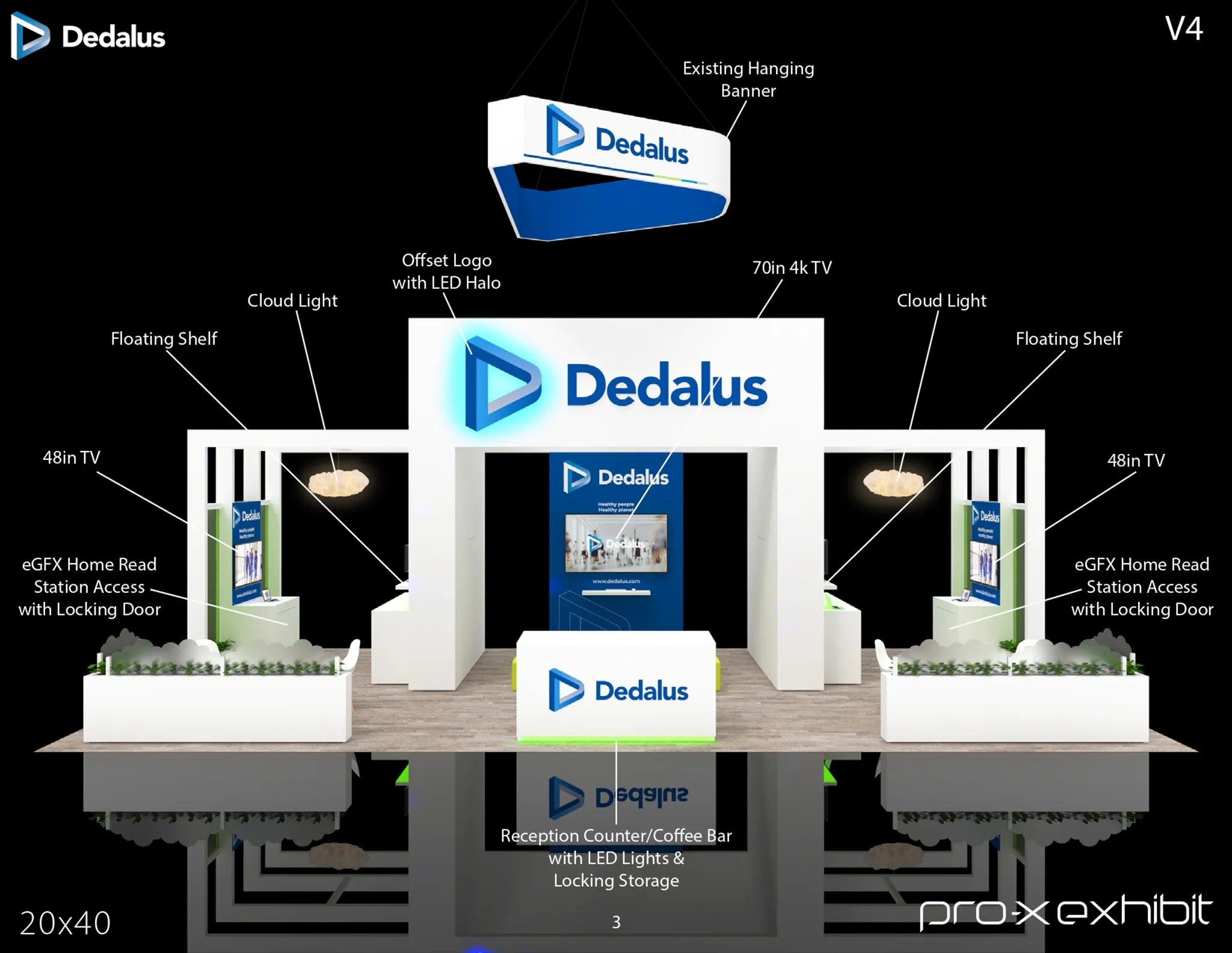 20x40 Île booth design by Pro-X Exhibits